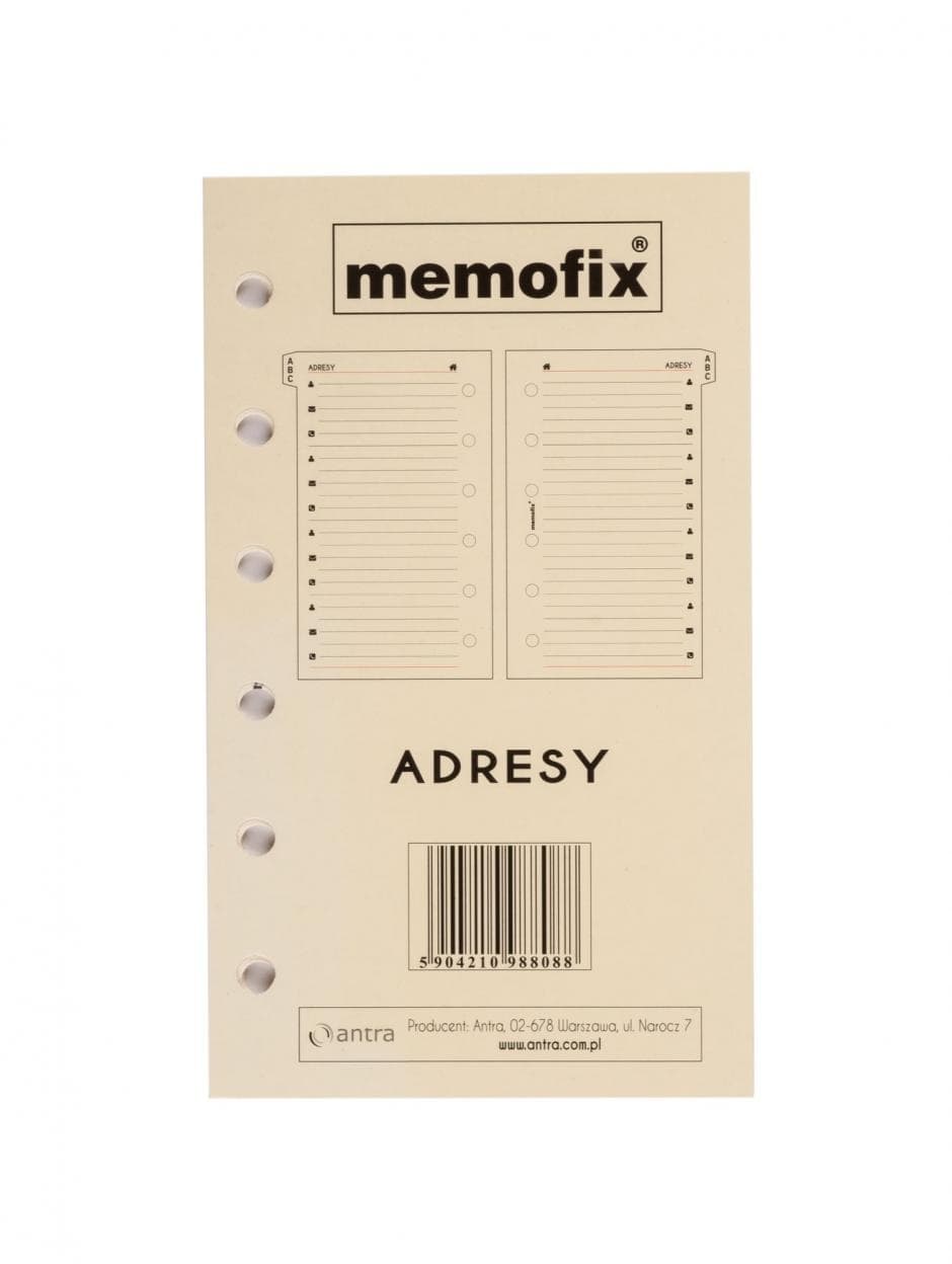 Wkład do Organizera A6 Adresy