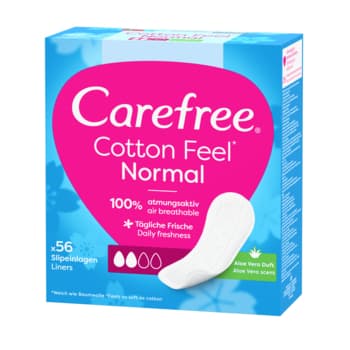 Wkładki higieniczne Carefree Plus Normal Aloe 56 szt.