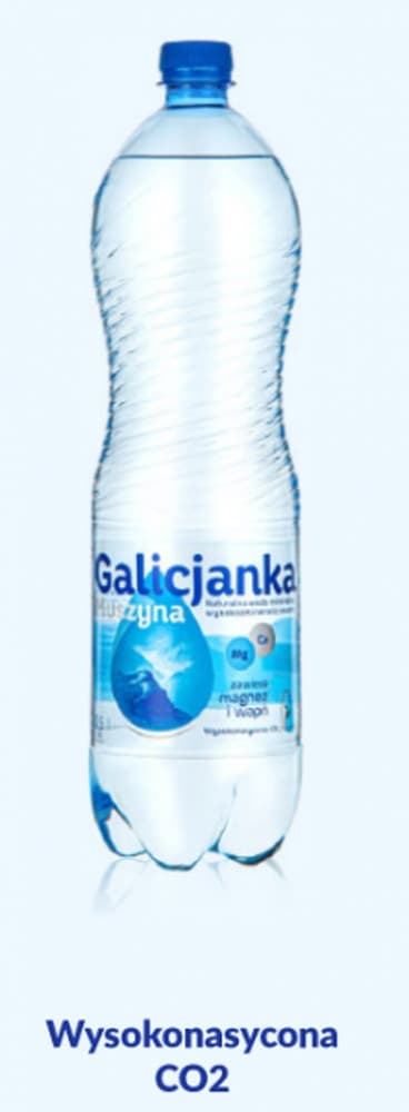 Woda Mineralna GALICJANKA wapniowo-magnezowa, wysokonasycona CO2 1,5l