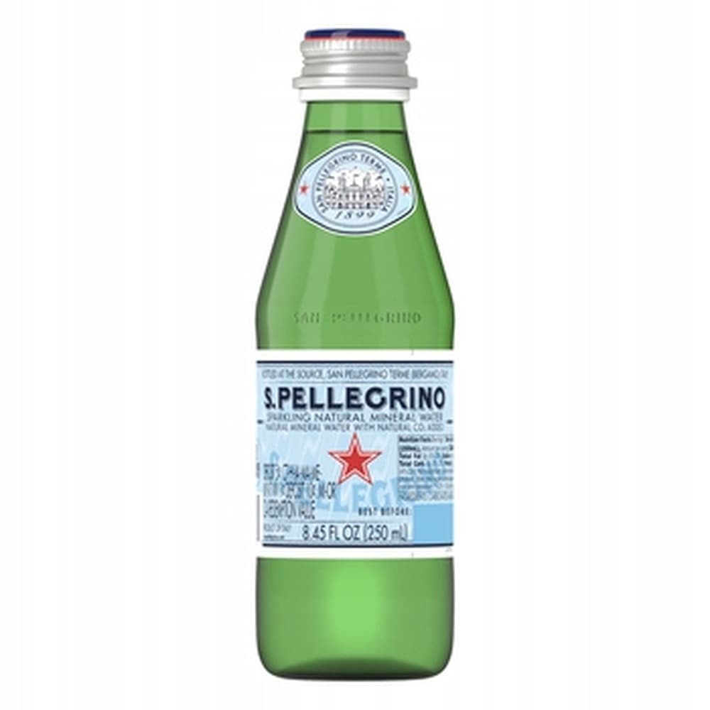 S. Pellegrino Naturalna woda mineralna gazowana 0,25 l szklana