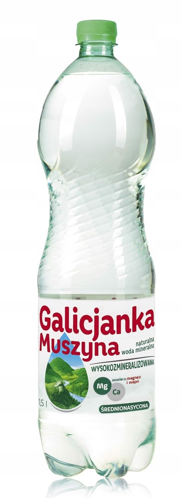 Woda Mineralna Galicjanka wysokozmineralizowana średnionasycona CO2, wapniowo-magnezowa 1,5l