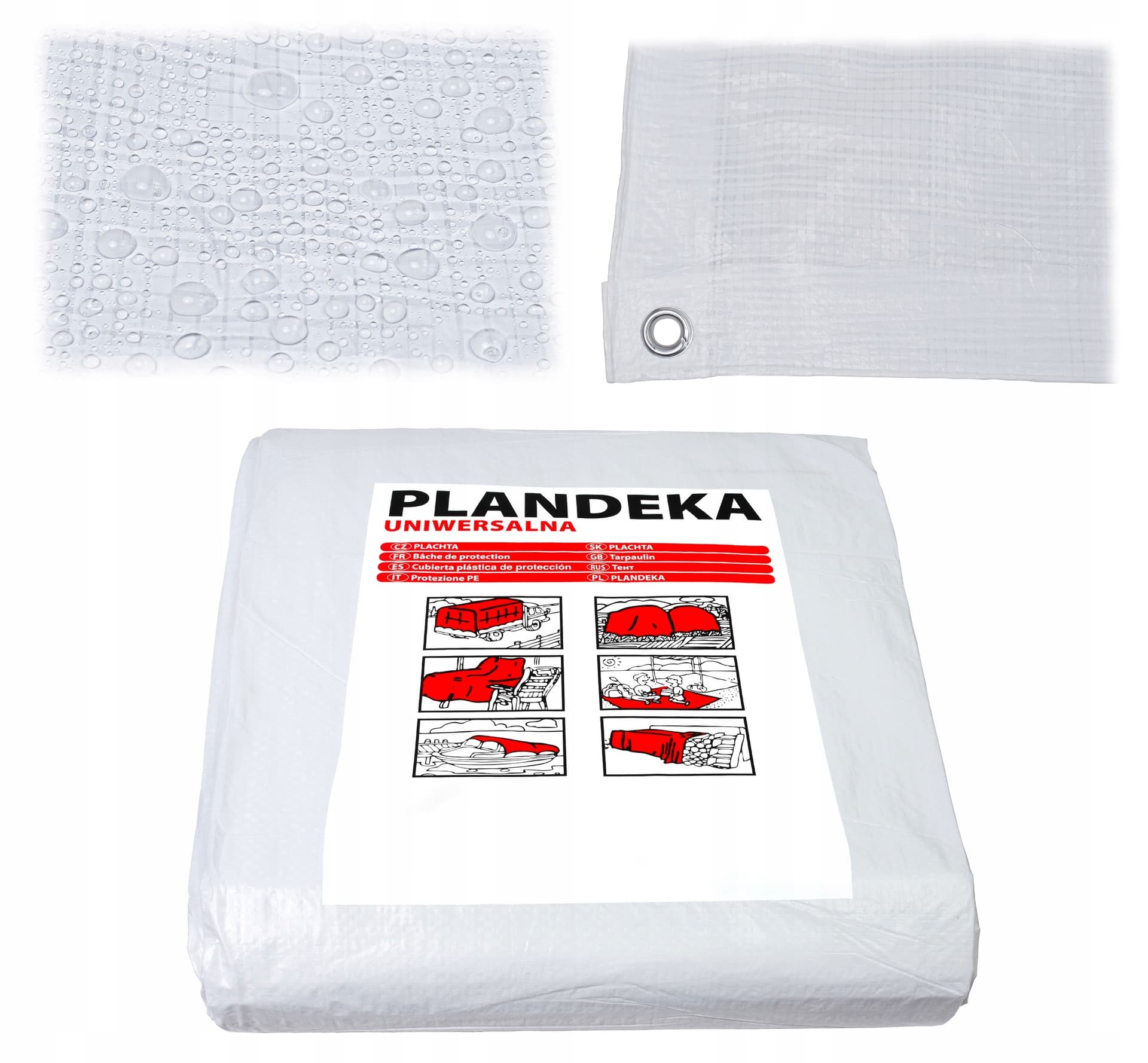 Wodoodporna plandeka okryciowa 6 x 8 m