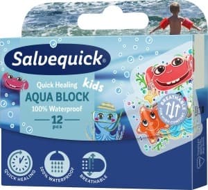 Salvequick Aqua Block plastry dla dzieci wodoszczelne 12 szt.