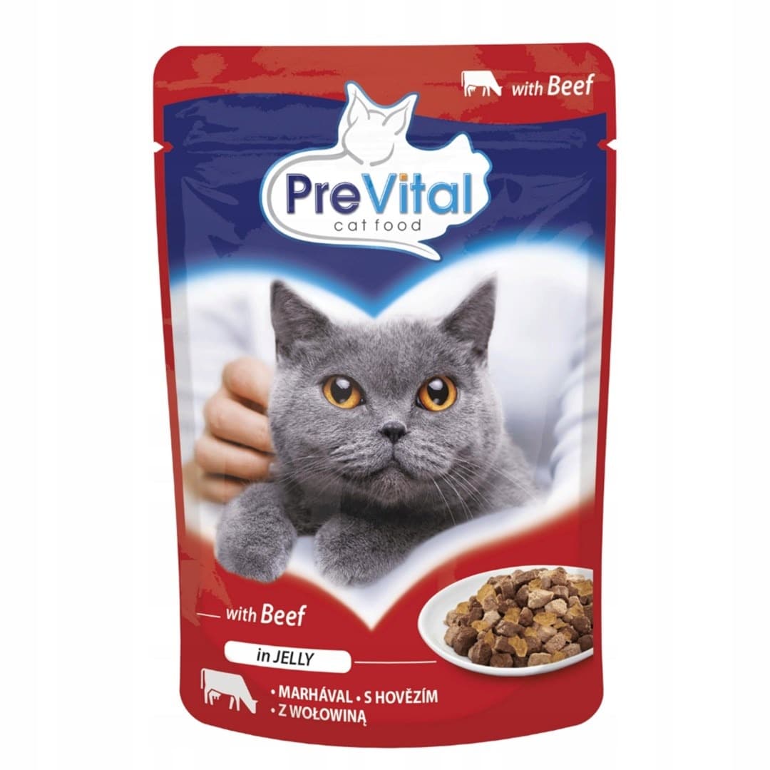 Wołowina w galaretce dla kota Prevital 100 g