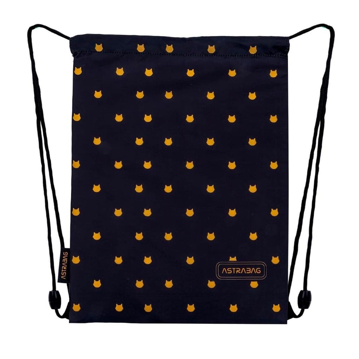 Worek na obuwie Astrabag Fluffy Kitty Blacka AD1 z miejscem na dane