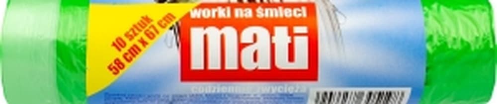 Worek na śmieci MATI HDPE czarny 60 litrów