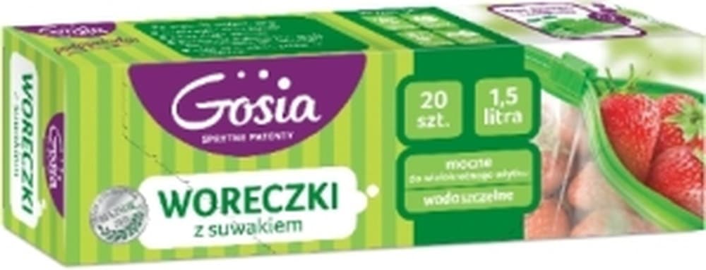 Gosia Worki na śmieci z suwakiem 20 sztuk 1.5L