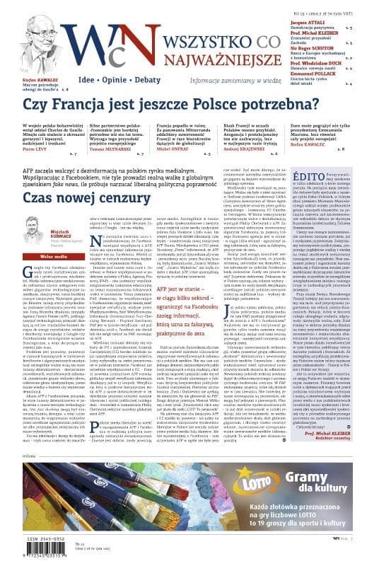 Wszystko, co Najważniejsze nr 15 - pismo idei i opinii