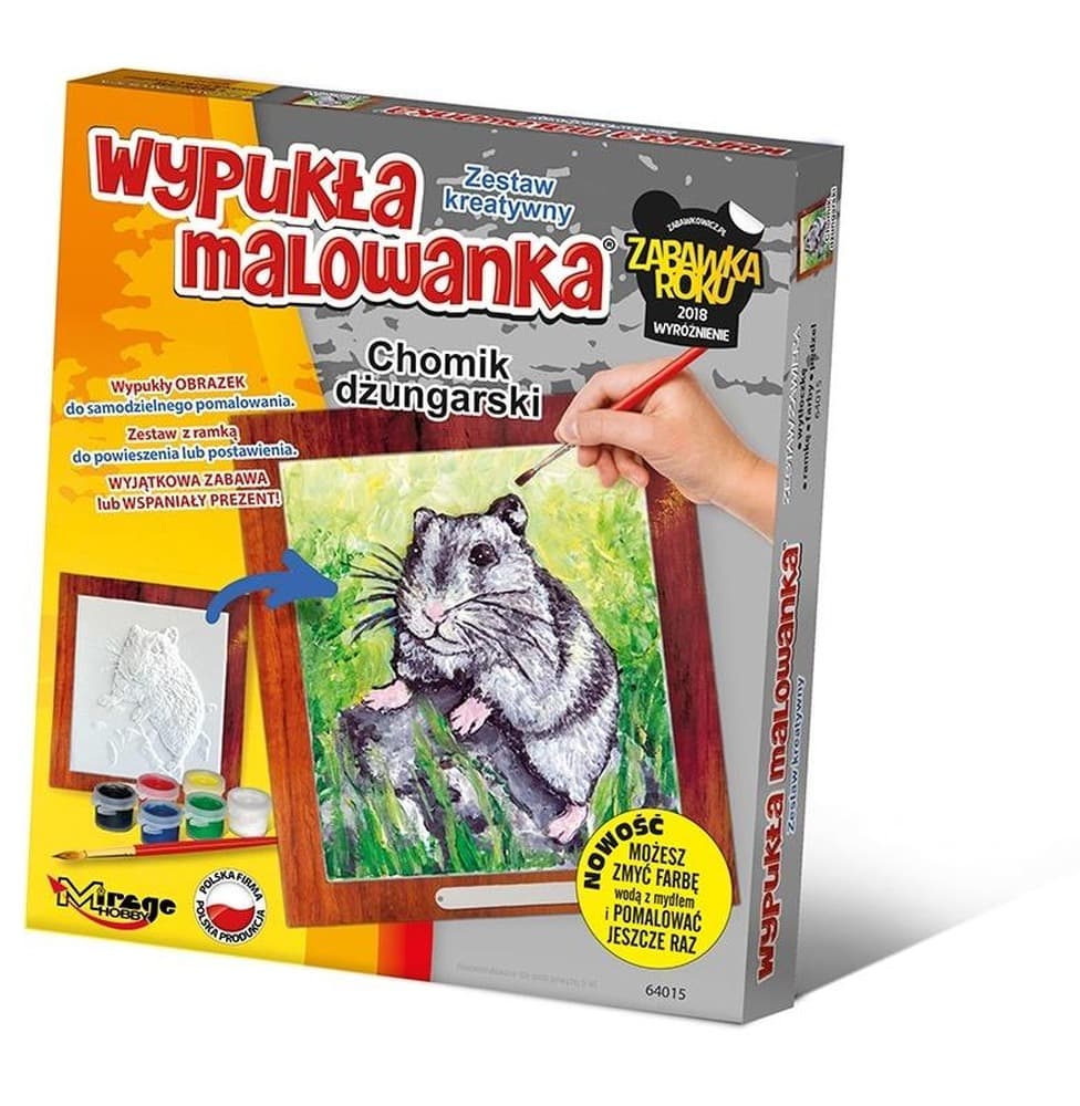 Wypukła Malowanka Chomik Dżungalski - Zestaw Kreatywny 3D