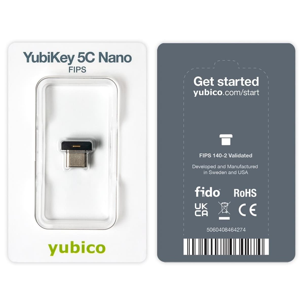 YubiKey 5C Nano klucz bezpieczeństwa USB-C
