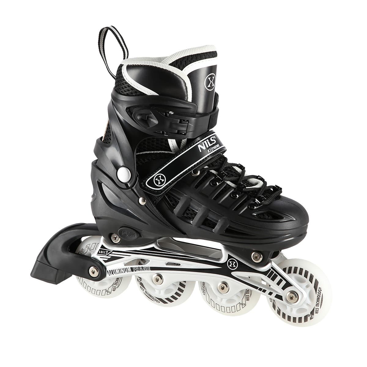 Łyżworolki Nils Extreme NH10905 czarne rozmiar L (39-42) 4w1 LED