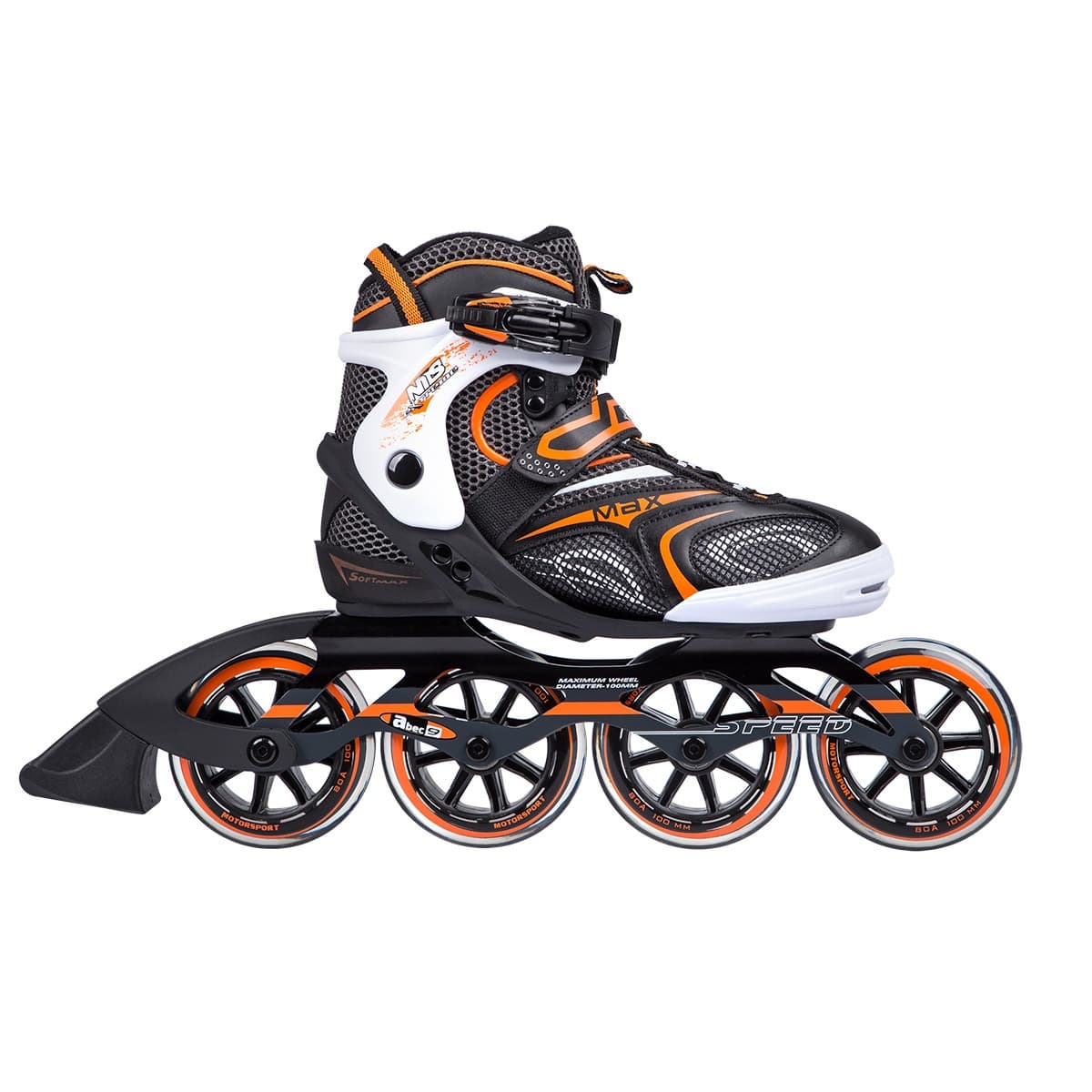 Łyżworolki Nils Extreme NA1060S czarno-pomarańczowe rozmiar 41