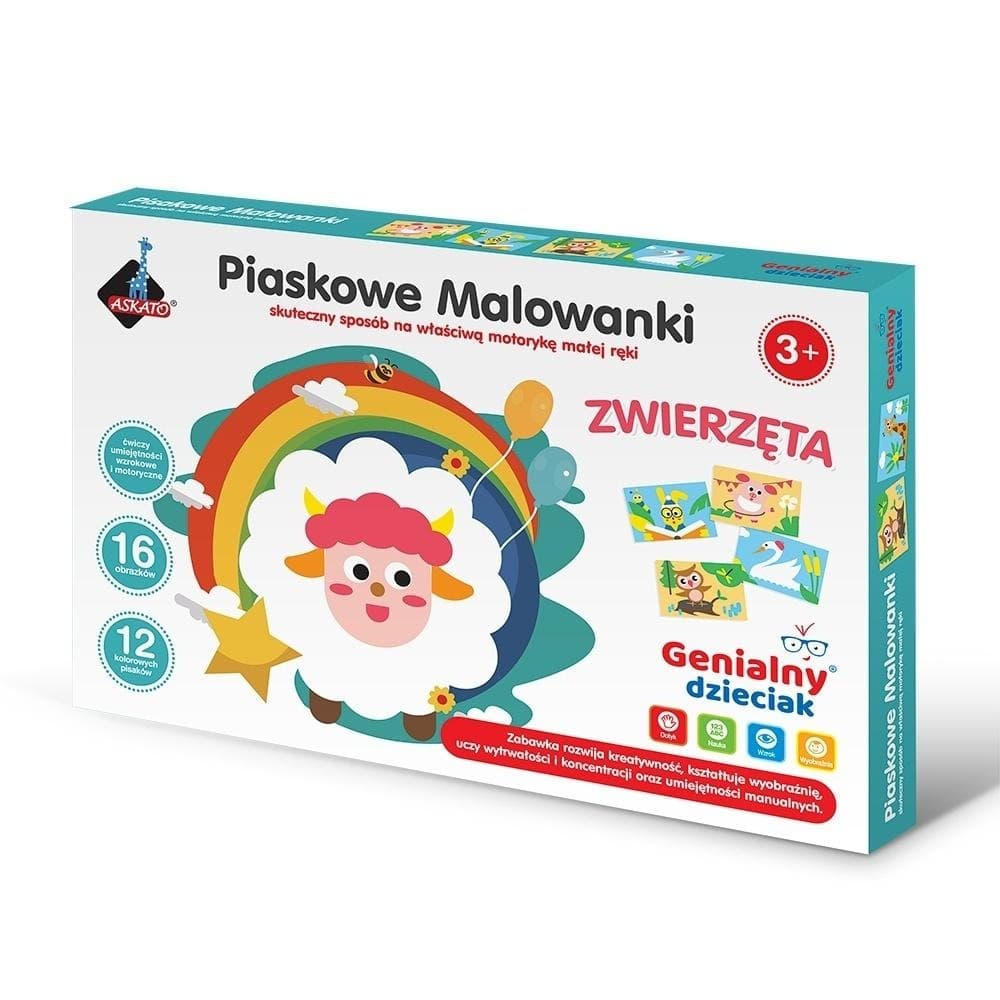 Zabawka kreatywna Piaskowa wyklejanka zwierzątka Askato