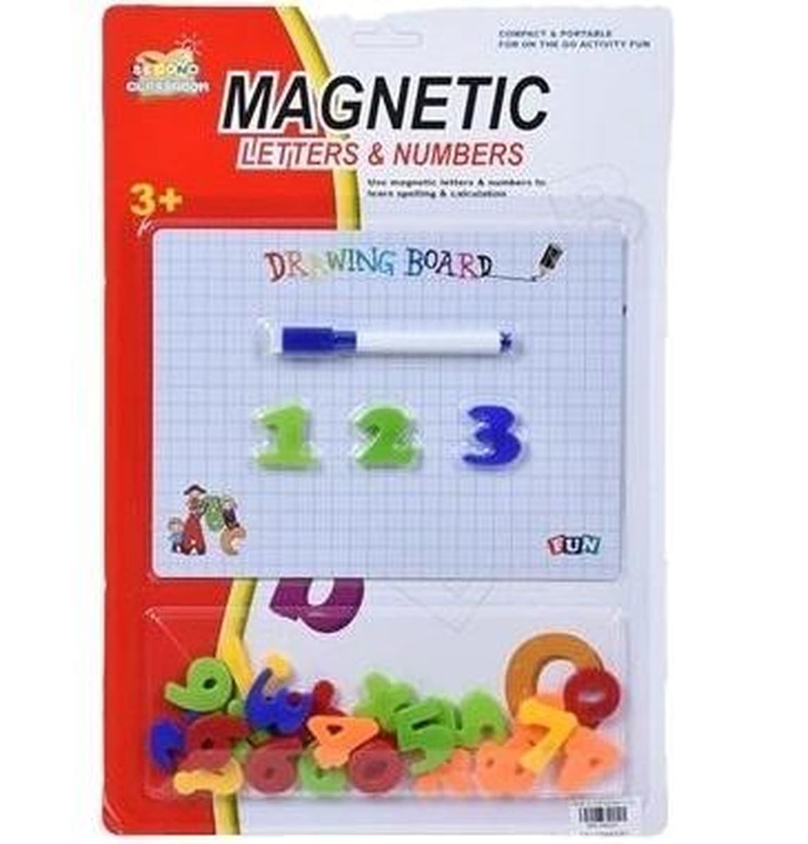 Zabawka tablica magnetyczna z cyframi i znakami