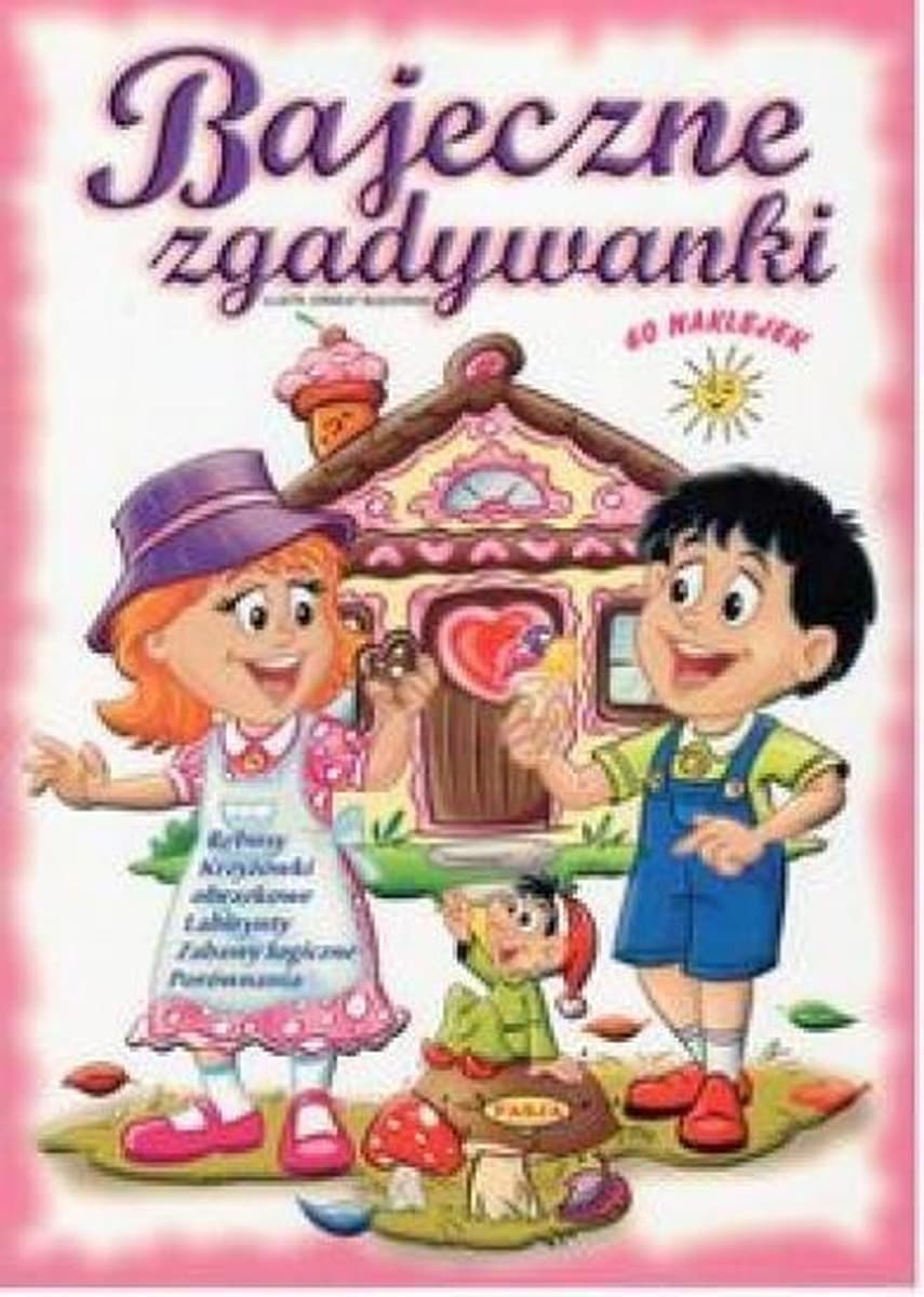Zagadki Książka dla Dzieci Edukacyjna z Naklejkami