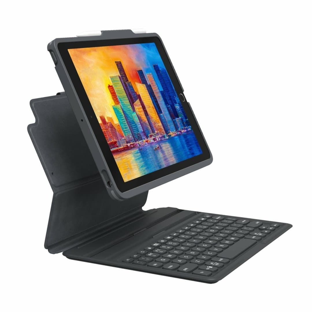 ZAGG Pro Keys - obudowa z klawiaturą i uchwytem na Apple Pencil do iPad 10.9" 10G / 11" (A16) czarno-szara