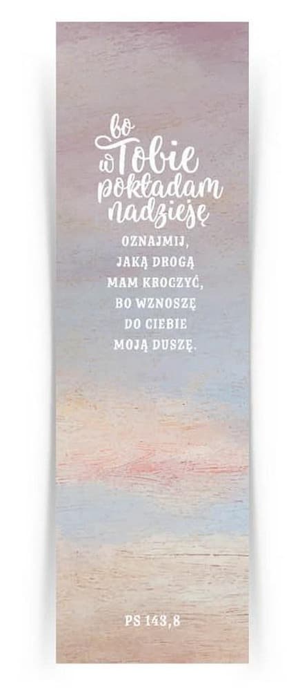 Zakładka do książki z motywem tekstem biblijnym