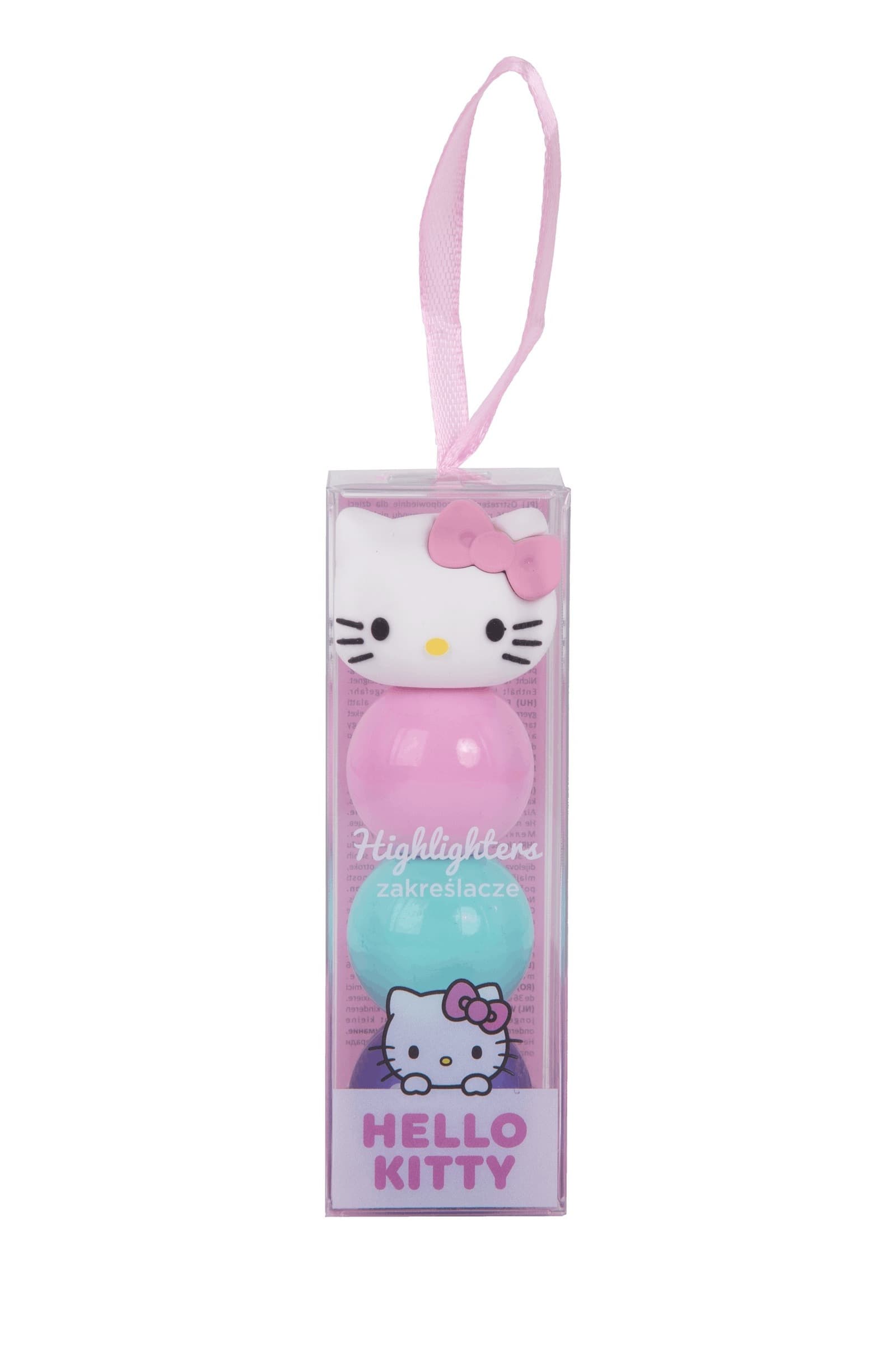 Zakreślacze kulki Hello Kitty pastel 3 kolory