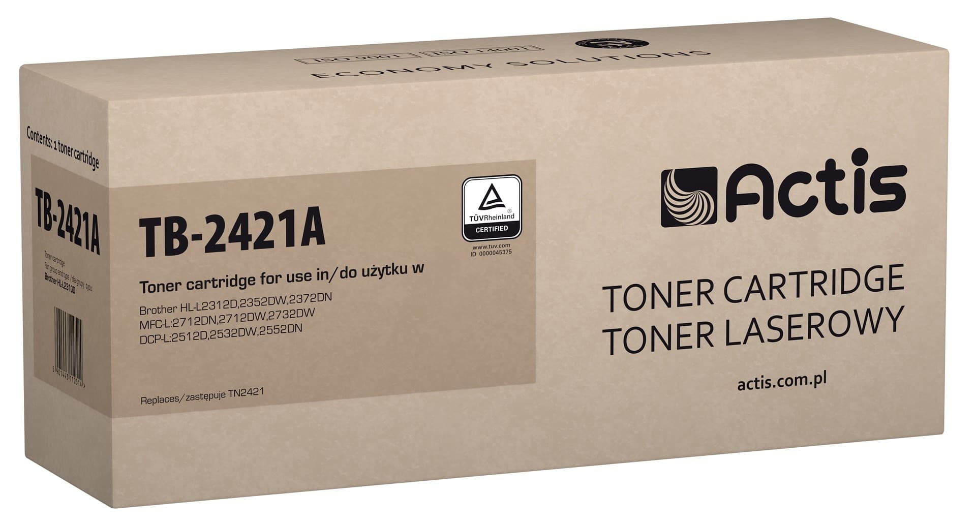 Toner zamiennik Actis TB-2421A do Brother TN-2421, standardowa wydajność 3000 stron, czarny