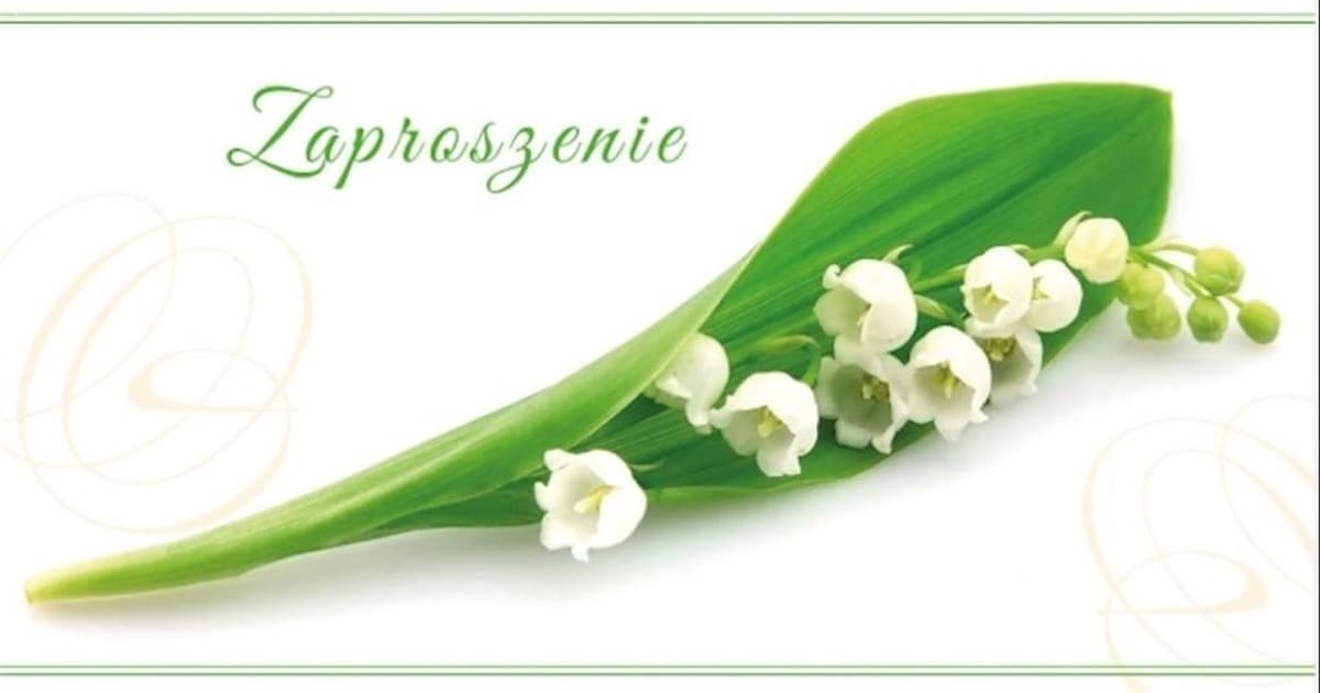 Zaproszenia Flowers B6 z kopertą, okolicznościowe, wzór 01, 10 sztuk