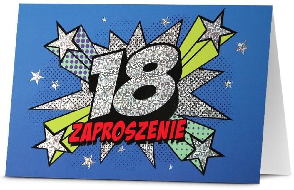 Zaproszenia urodzinowe na 18 urodziny 5 szt