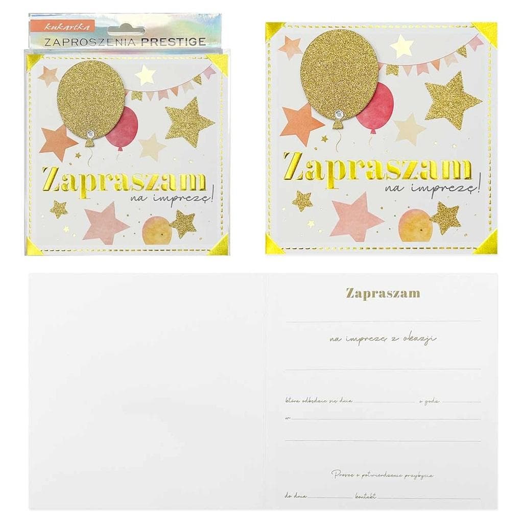 Eleganckie Zaproszenia Premium z Dekoracjami 5 sztuk