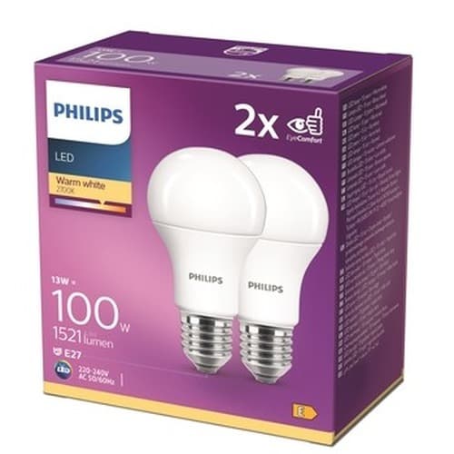 Żarówka LED E27 13W Ciepła Biała 2 szt Philips