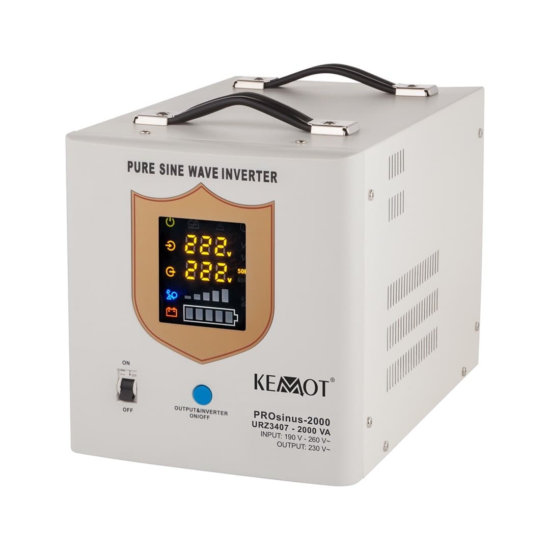 Zasilacz awaryjny KEMOT PROsinus-2000 czysty sinus 2000VA 12V/230V 1200W