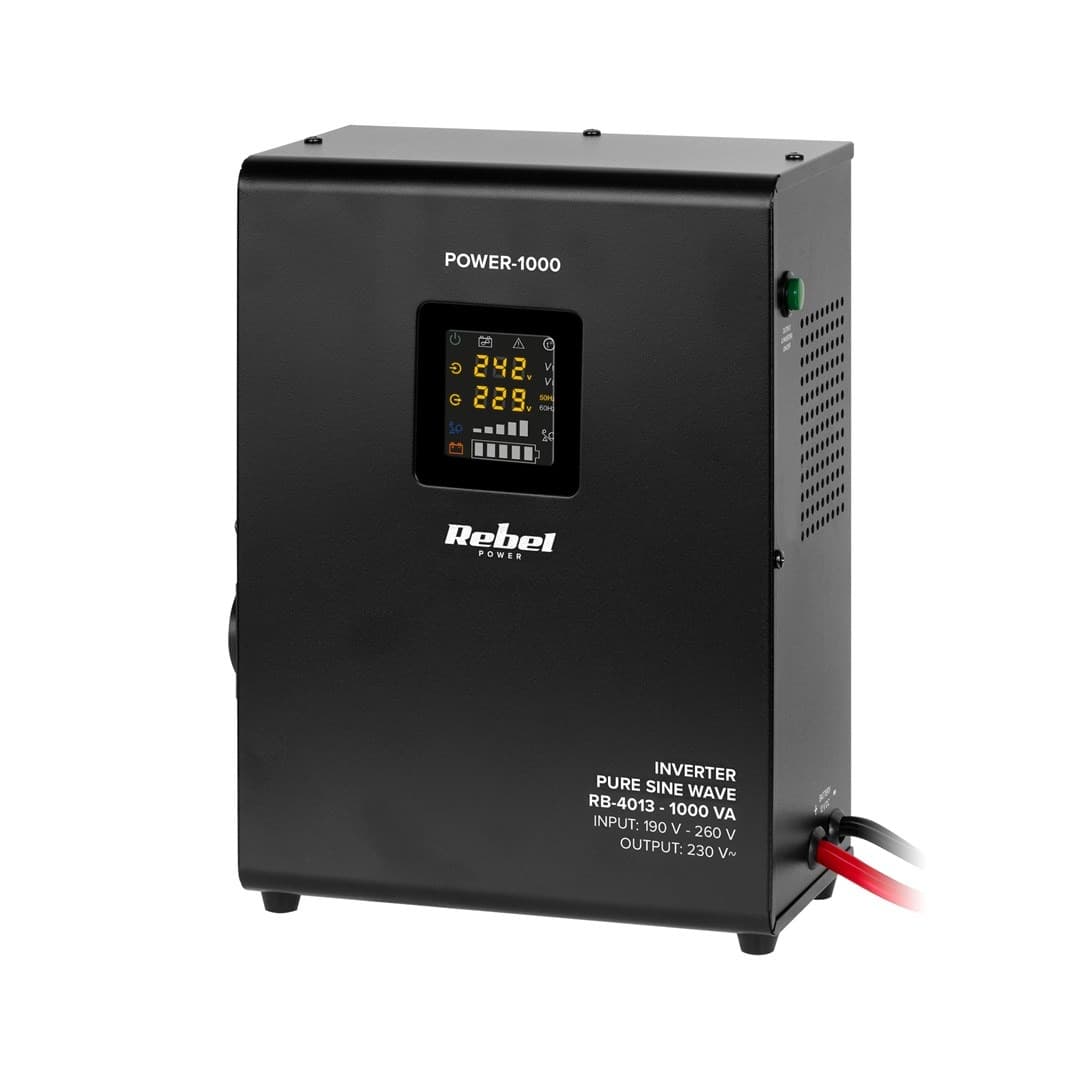 Zasilacz Awaryjny Naścienny Rebel POWER-1000 przetwornica 12V 230V 1000VA 700W