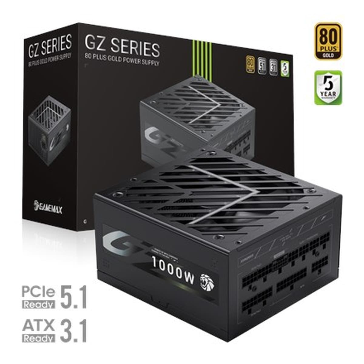Zasilacz Gamemax GZ 1000G 1000 W Gold w pełni modułowy