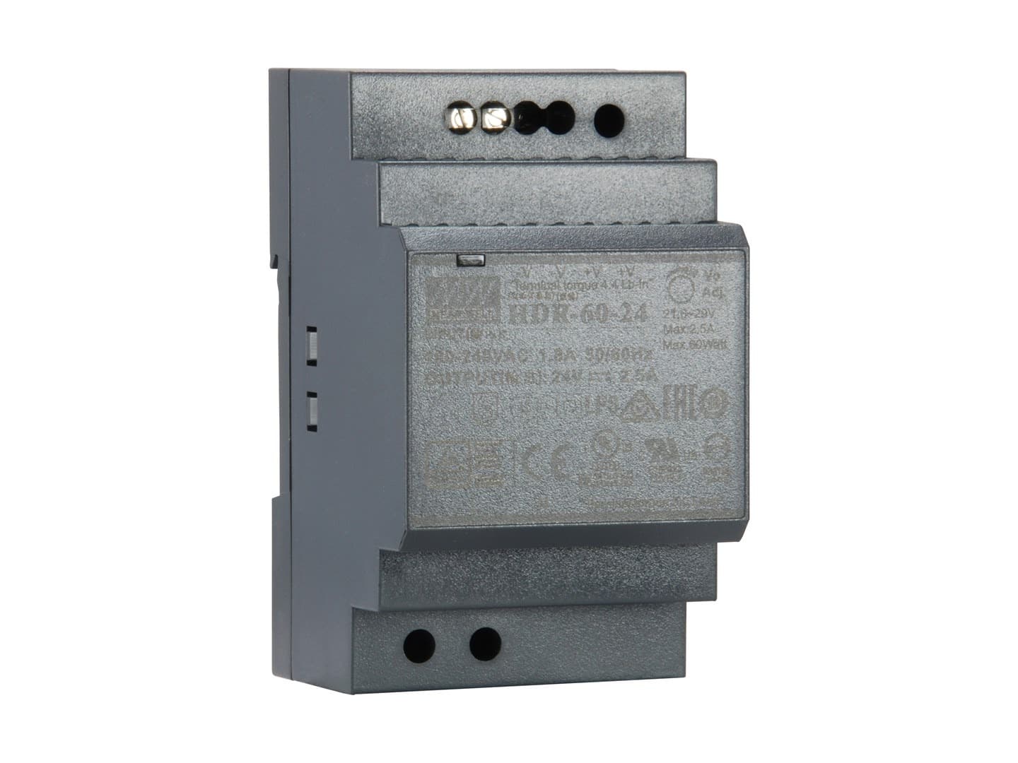 Zasilacz przemysłowy LevelOne 24VDC, 60W, montaż na szynie DIN, czarny