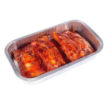 Żeberka wieprzowe boczkowe grillowane w marynacie barbecue około 0,9 kg