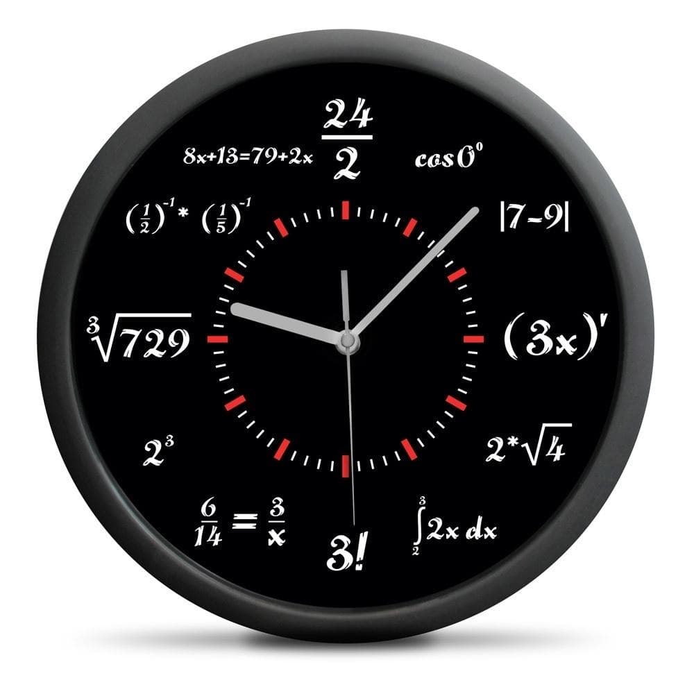 Gadżet Zegar ścienny - działania matematyczne, 30 cm
