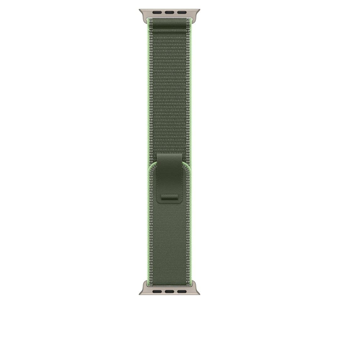 Zegarek Apple Watch 49 mm Green/Neon Trail Loop M/L - Natural Titanium