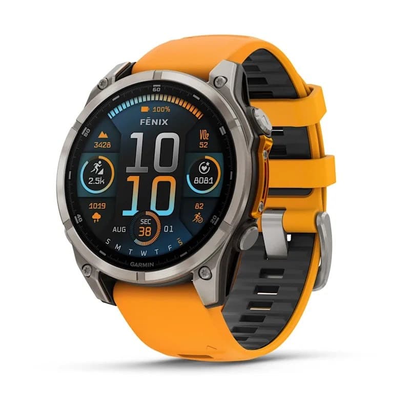 Zegarek sportowy Garmin Fenix 8 Sapphire Titan AMOLED 47 mm grafitowy