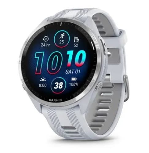 Zegarek sportowy Garmin Forerunner 965 AMOLED 47 mm mleczny kwarc