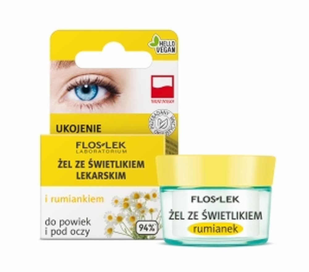 Żel Flos-Lek do okolic oczu ze świetlikiem i rumiankiem 10 g