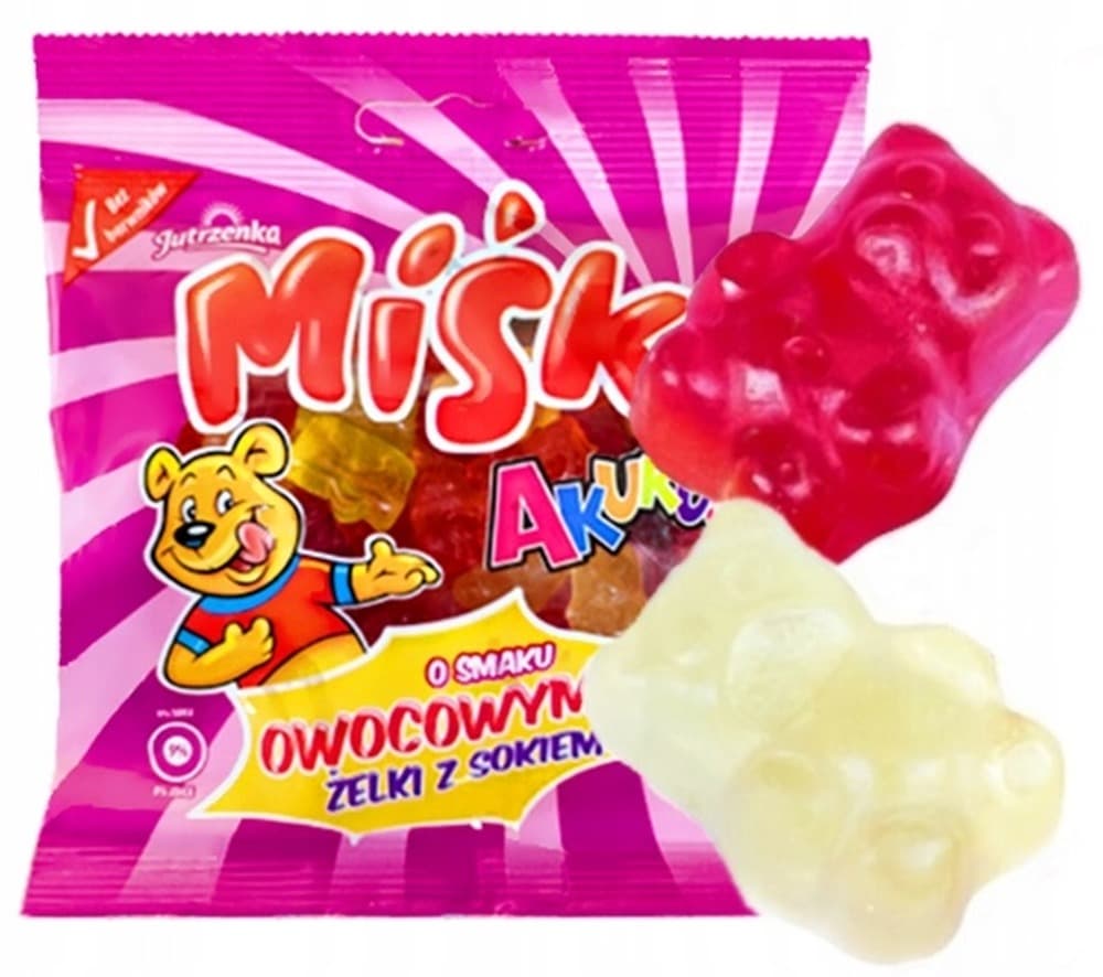 Jutrzenka Akuku! Miśki Żelki o smaku owocowym 90 g