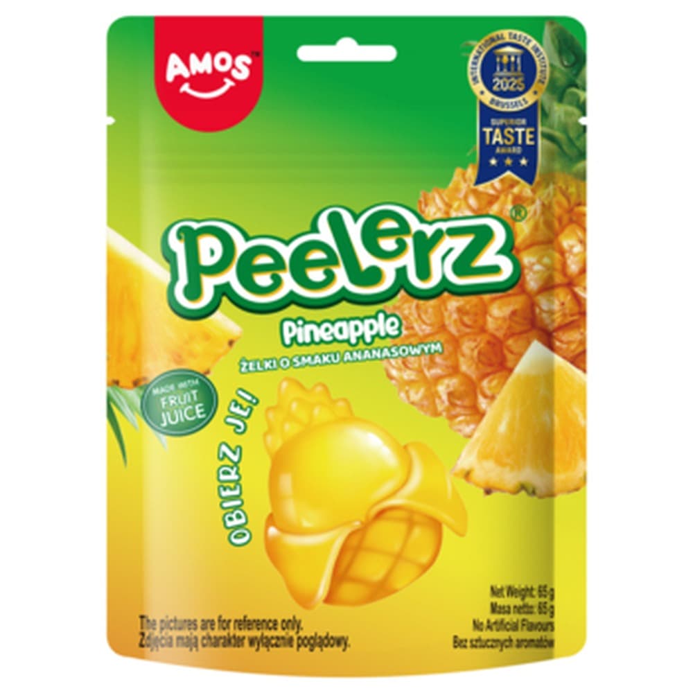 AMOS Peelerz Żelki o smaku ananasowym 65 G