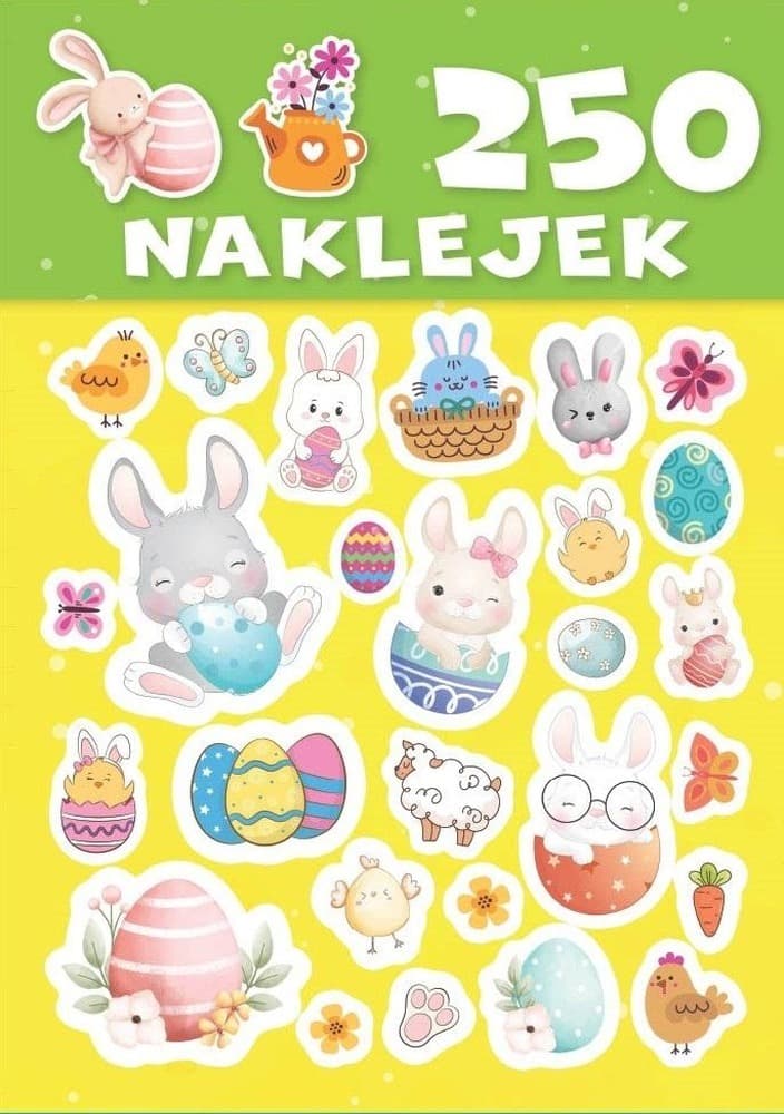Zestaw 250 naklejek wielkanocnych z motywami świątecznymi