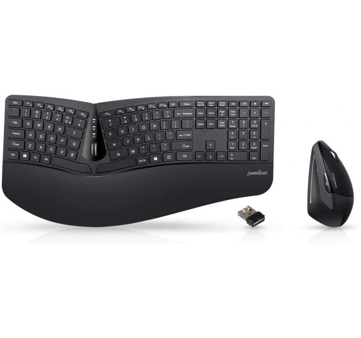 Zestaw bezprzewodowy klawiatura mysz Perixx PERIDUO-605 Ergonomiczny czarny