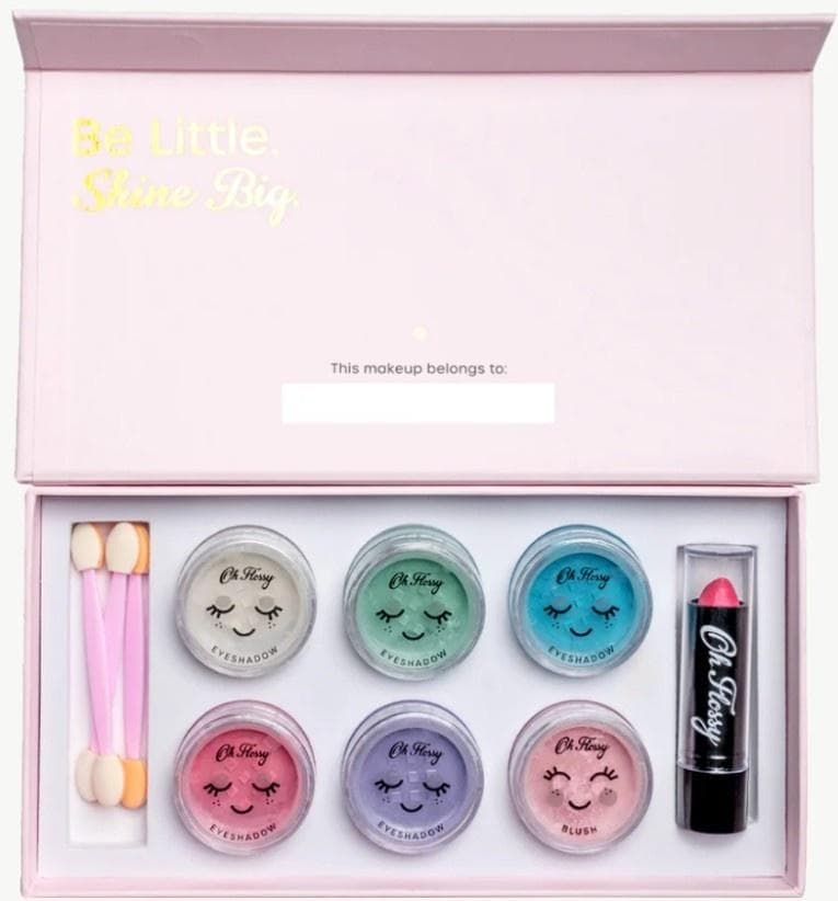 Zestaw do makijażu Oh Flossy Deluxe 5 cieni róż pomadka
