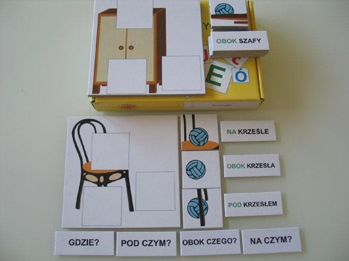 Arson Zestaw edukacyjny dla dzieci Przyimki Nauka Czytania i Rozumienia