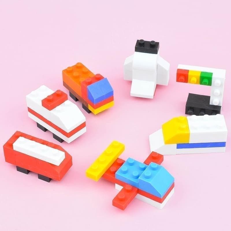 Zestaw gumek do ścierania Iwako Pojazdy Bloki puzzle