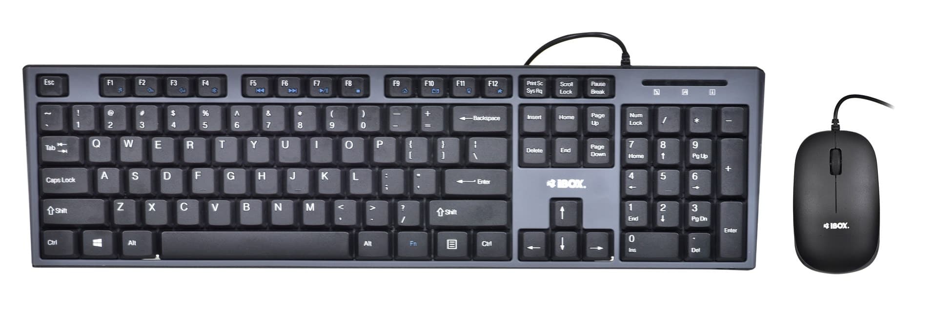 IBOX IKMS606 Zestaw klawiatura i mysz optyczna USB 2.0 czarny