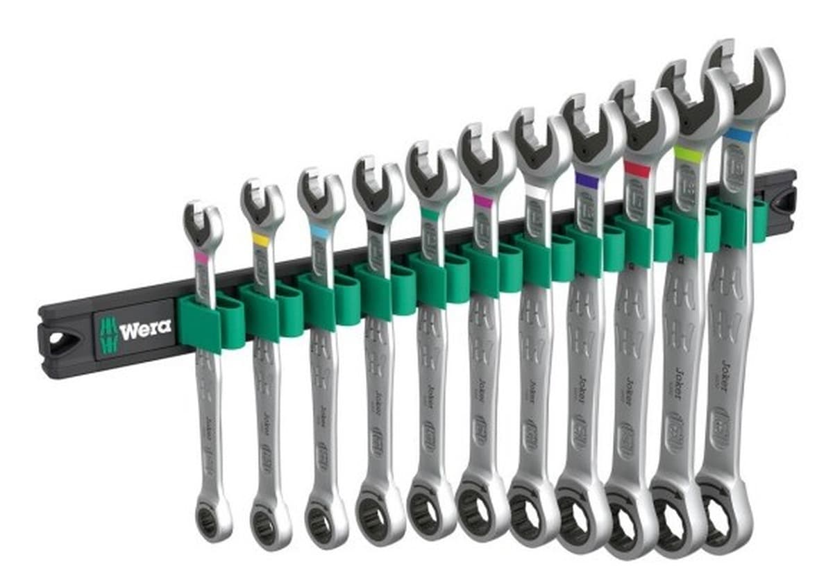 Zestaw kluczy płasko-oczkowych z grzechotką Wera 6000 Joker (8-19 mm, 11 szt.)