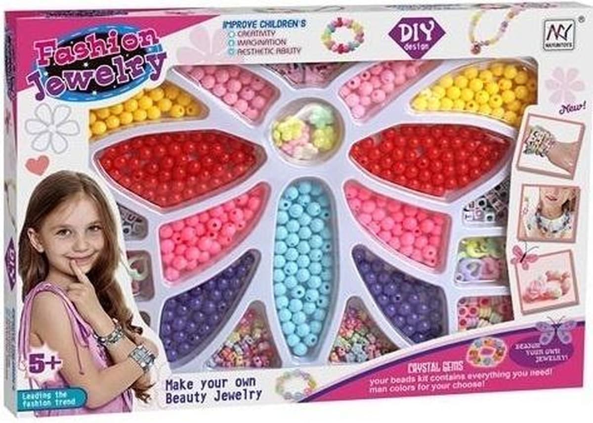 Zestaw koralików DIY do tworzenia biżuterii
