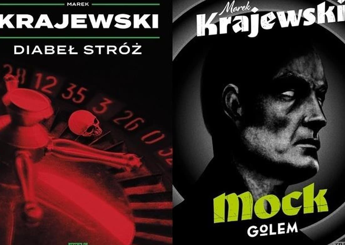 Zestaw książek kryminalnych Marka Krajewskiego Diabeł Stróż i Golem