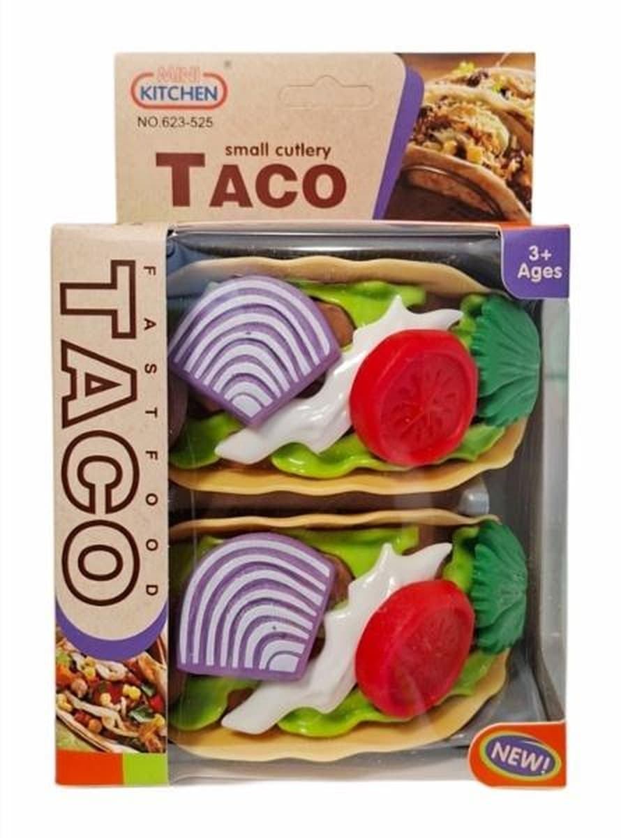 Zestaw kuchenny taco z plastikowymi produktami spożywczymi dla dzieci