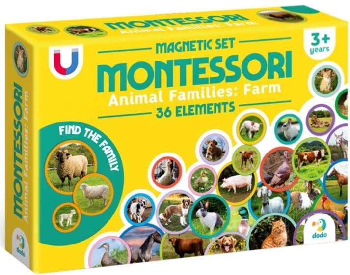 Zestaw magnetyczny Montessori Zwierzęta na farmie Dodo